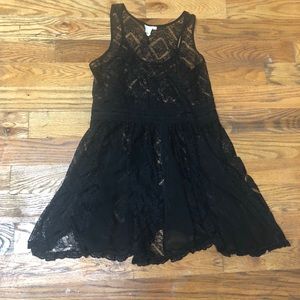 Etolie Anthropologie black lace dress